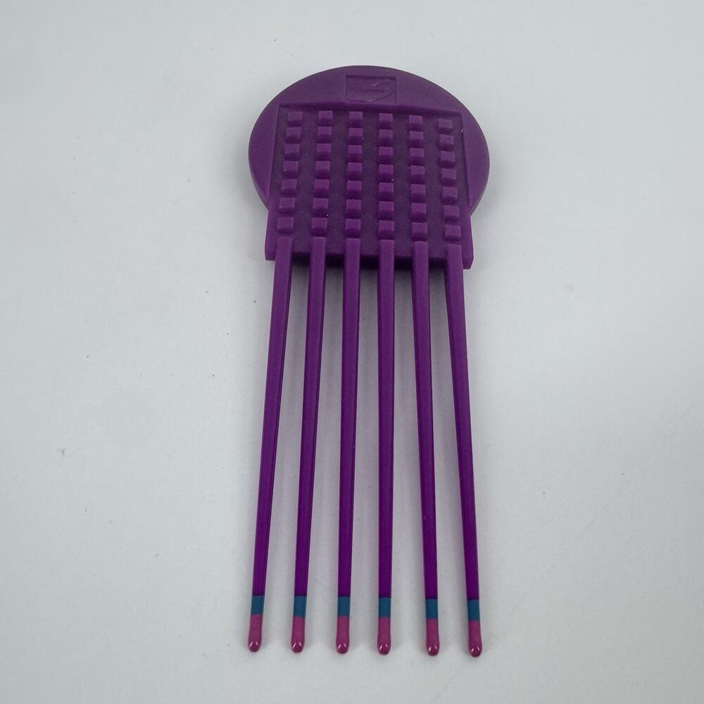 Hair Pick Sund Haaren Purple Color Dipped Tips Plastic Lift 90’s